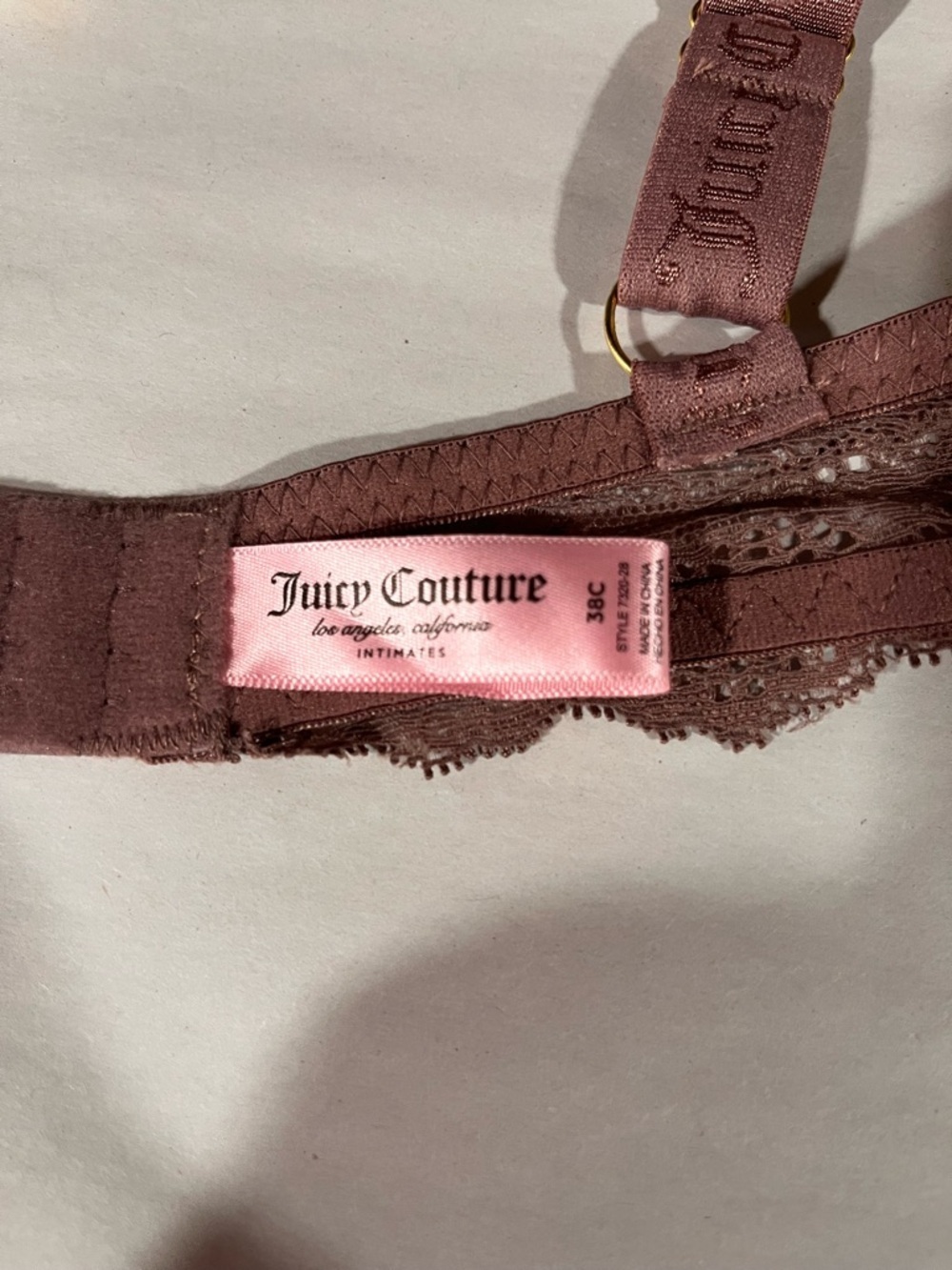 Juicy Couture Brown Lace Push-Up Bra 38C - Picture 7 of 9